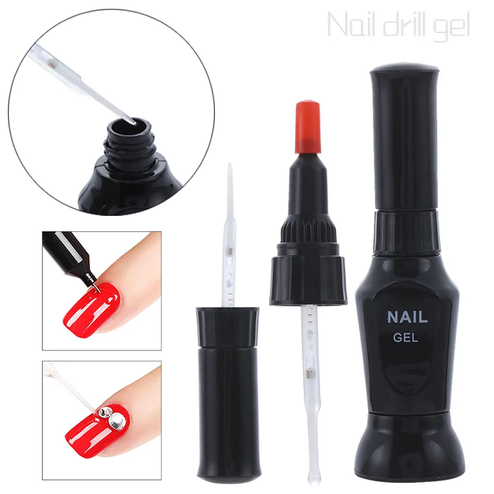 

1Pcs Clear Nail Art Rhinestone Gel Super Sticky Nail Polish Adhesive Gel for DIY Nail Art Crystal Gems Diamond Decoration 10ml