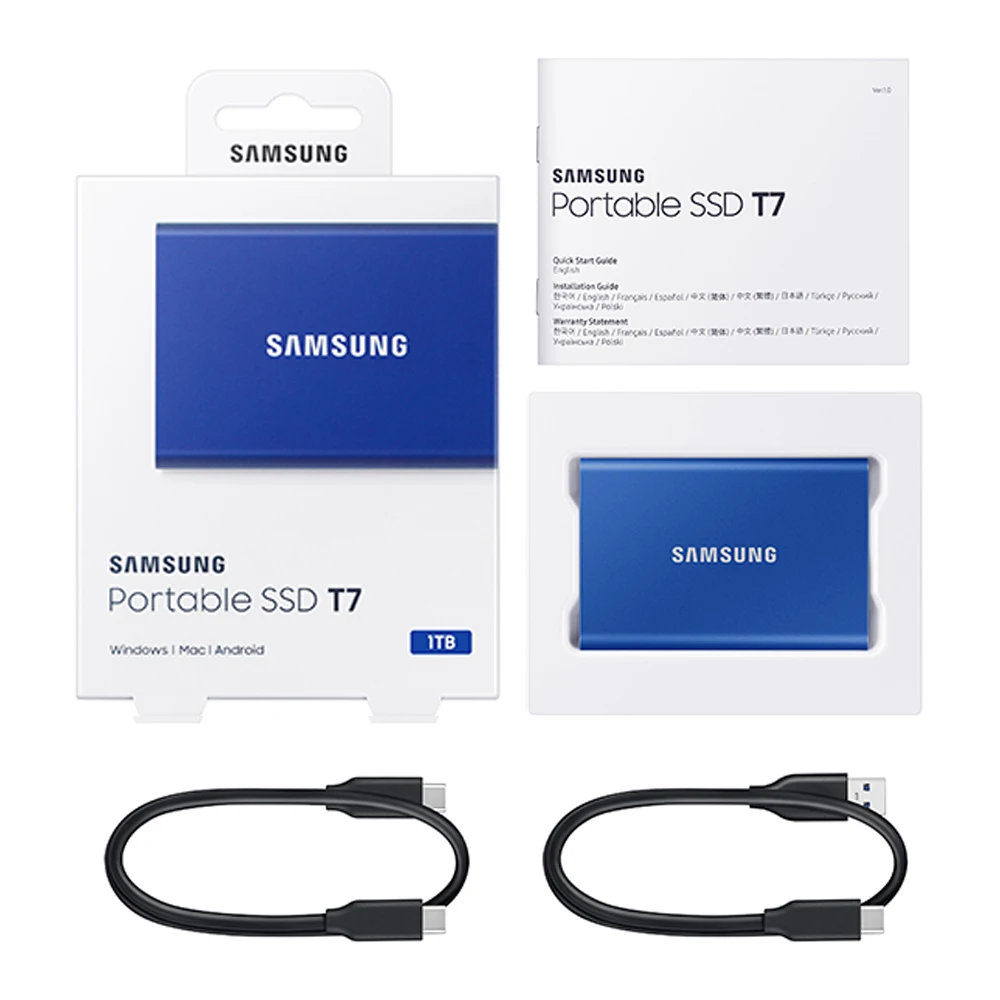 Online Samsung T7 Tragbare SSD NVME Externe Solid State Drives 500GB 1TB 2TB Typ-C USB 3,2 Gen2 Externe SSD Kompatibel Für Laptop