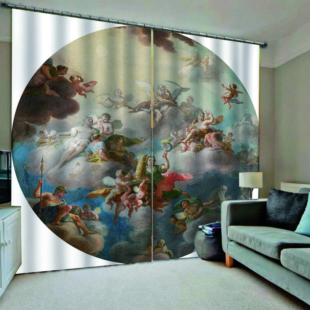 Роскошные 3d-занавески с ангелом для гостиной и свадьбы | Дом сад