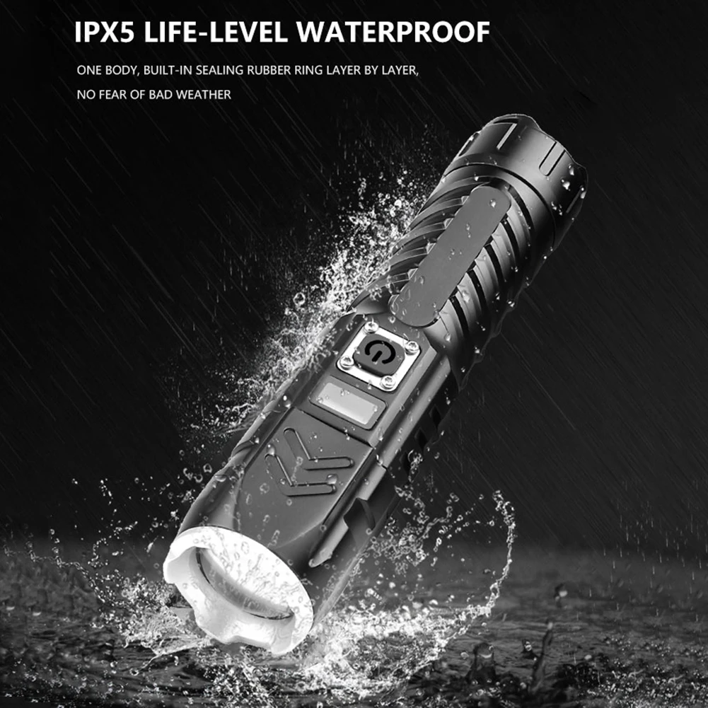 

Waterproof XHP90 LED 1800LM Outdoor Camping Flashlight Telescopic Zoomable Torch Lantern Flashlight Waterproof Spot Lamp