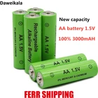 Daweikala Новинка AA батарея 3000 mAh перезаряжаемая батарея Ni-MH 1,5 V AA батарея для часов, мышей, компьютеров, игрушек и т. д.