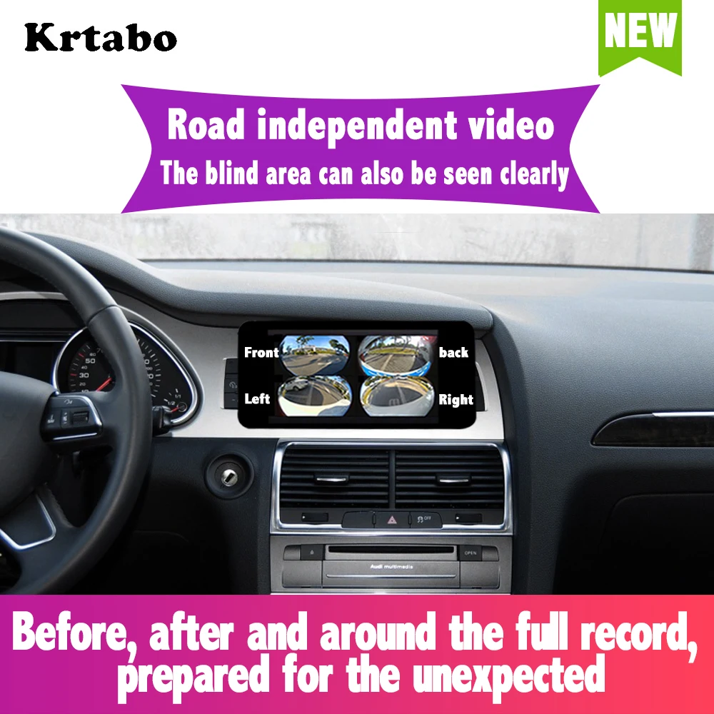 Автомобильный радиоприемник Krtabo 10 25 дюймов Android мультимедийный плеер для Audi Q7