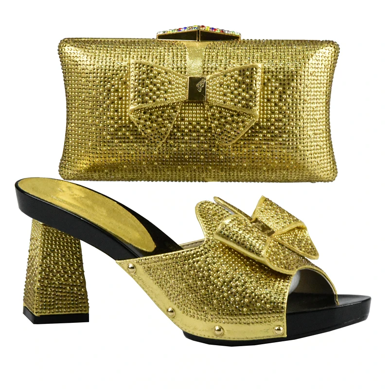 Комплект из обуви и сумки в африканском стиле 2018 персиковый цвет итальянская