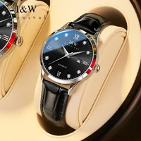iw fashion business women watches shaped dial elegant fashionable casual wristwatches automatic mechanical leather strap watch
