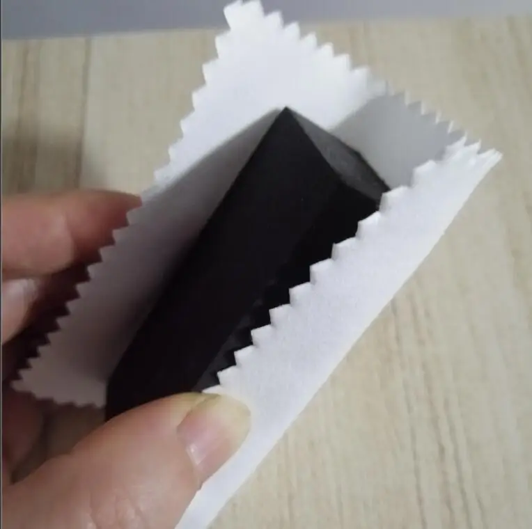 

200pcs/pack 8*4*2cm black sponge pad with 10*10cm suede cloth nano ceramic coating sponge applicator