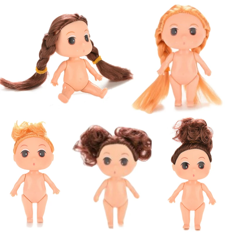 1 шт. 9 см куклы dнавонг игрушка для девочек коричневые пучки волос юбка принцесса