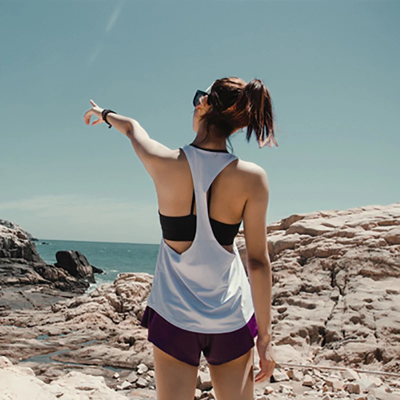 

Sleeveless Yoga Top Gym Shirt Fitness T-Shirt Dry Workout Top Sports Shirt Ladies Backless Shirt Small Smock Workout Shirts For