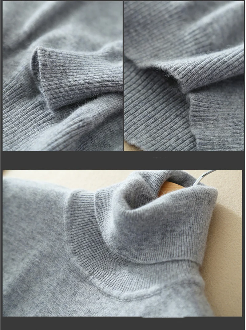 Женский свитер тонкий зимний кашемировый с хомутом женский базовый для женщин