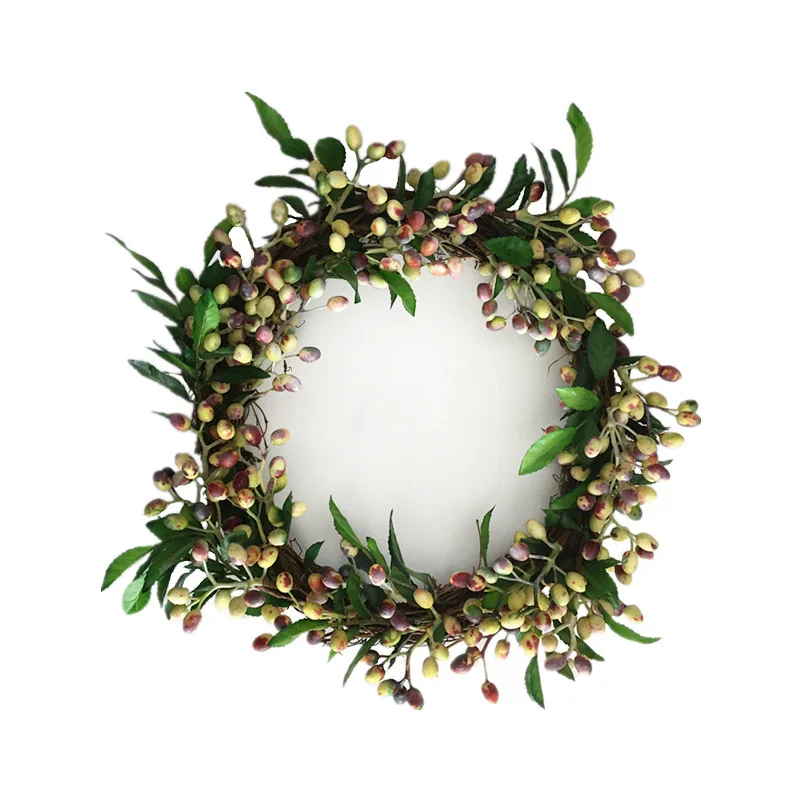 

Artificial Berry Wreath Wall Hanging Decor Home Pendant Wedding Holiday Festival Door Garland Party Decoration