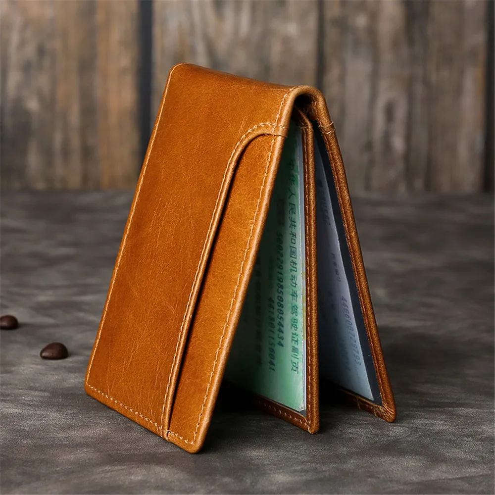 

2021 Men Solid Color PU Leather Bussiness Wallets Portable ID Card Credit Bank Coin Purse Money Bag Certificate Holder