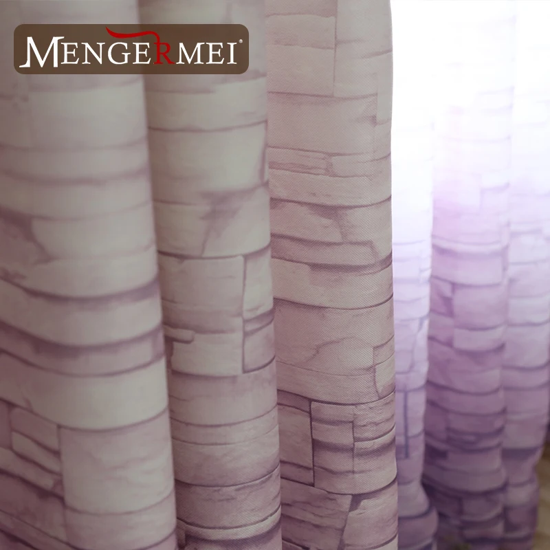 MENGERMEI шторы с переходным рисунком мраморный тюль затемненная занавеска для