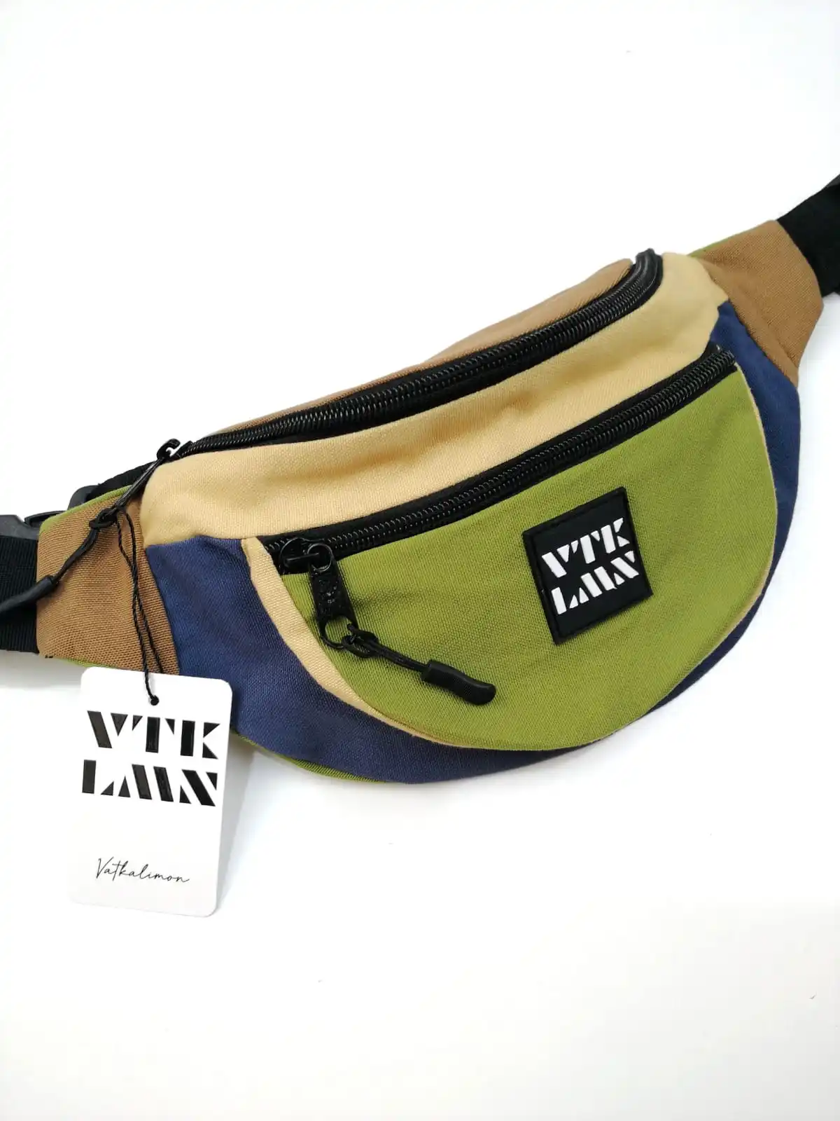 

Unisex Waterproof Colorful Shoulder and Waist Bag Green Brown