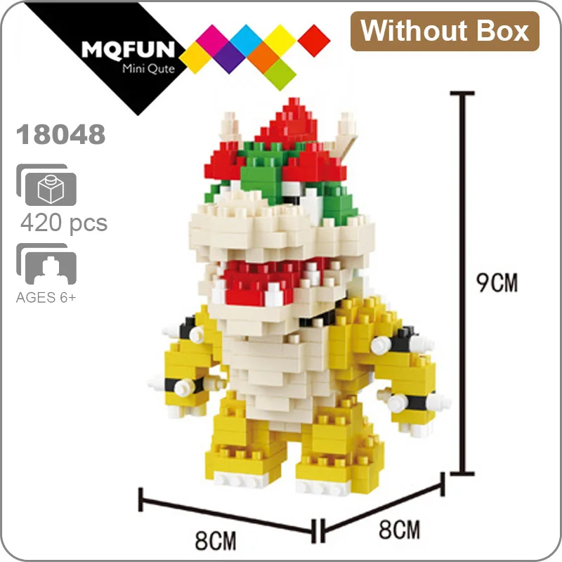 18048 Without Box Balody Magic Blocks аниме мультфильм игры Йоши Супер Марио Wario мини блоки микро DIY строительные игрушки Фигурки подарки для детей - Цвет: 18048 Without Box