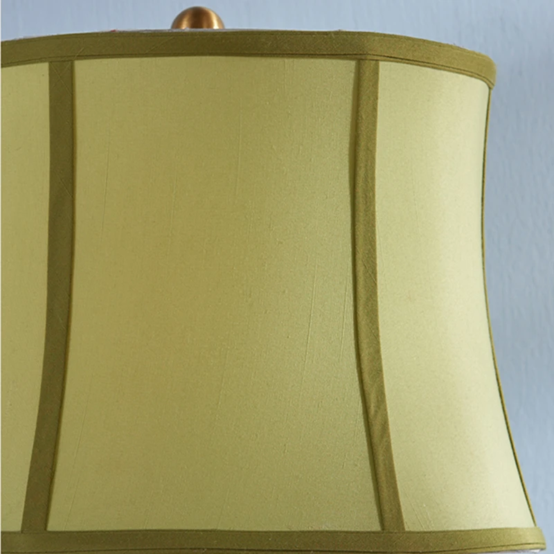 

Chinese Classical lamp home Decor Table Lamp Modern art green wooden Fabric Resin Bedside Lamp Reading Table Lights Bedroom Lamp