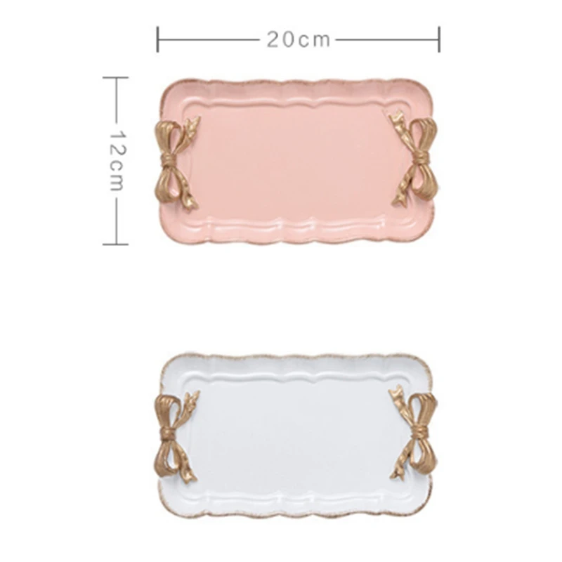2 шт. европейский стиль лотки для хранения тортов с бантом органайзер макияжа
