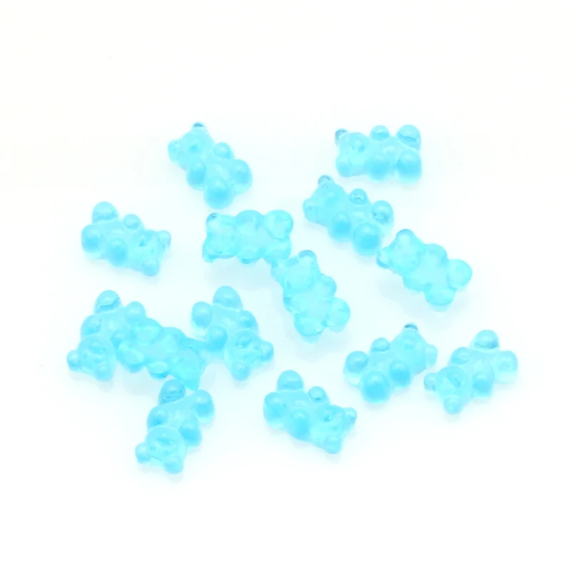 50 шт. смешанные украшения медведя из смолы поделки с плоским основанием кабошон