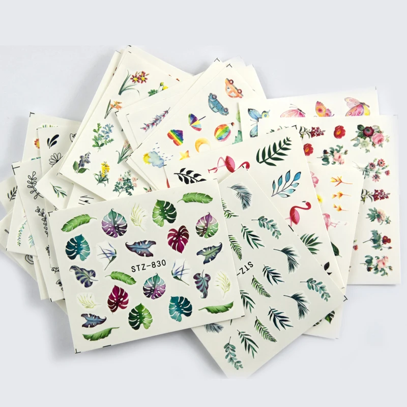 29 листов переводные наклейки для ногтей с тропическими листьями | Красота и