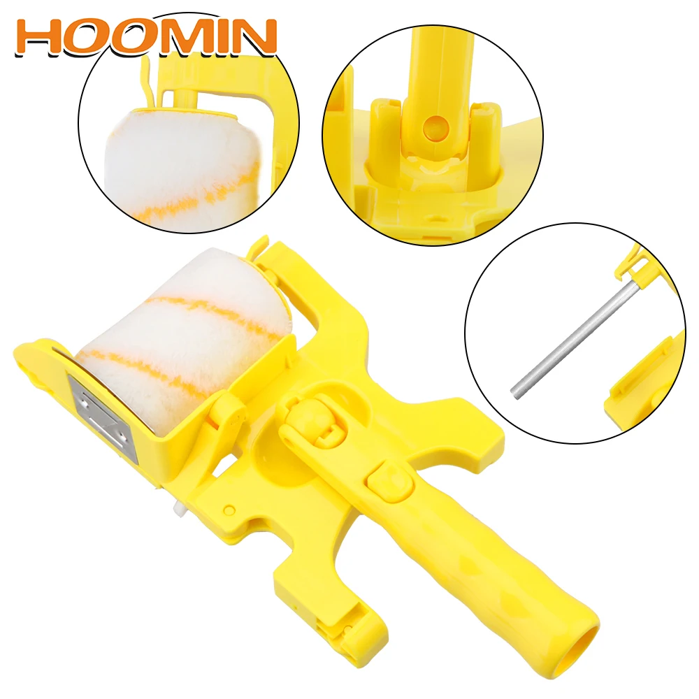 

HOOMIN Roller Brush Multiuse for Home Wall Ceilings DIY Clean-Cut Paint Edger Roller Wall Decorative Handle Tools Paint Brush