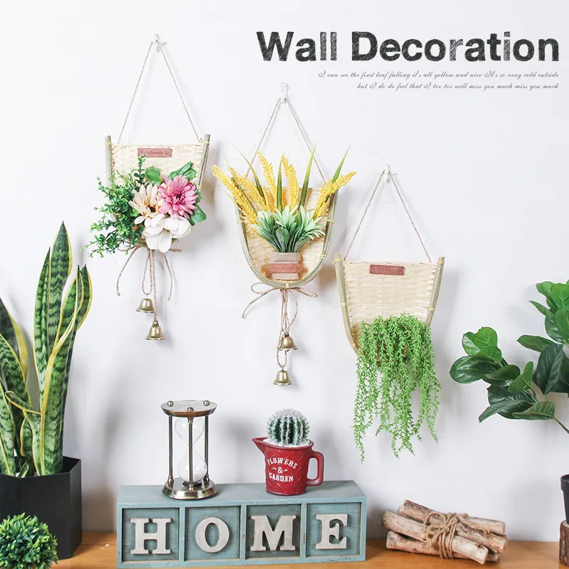 Искусственный цветок в сельском стиле настенное украшение креативный подвесной