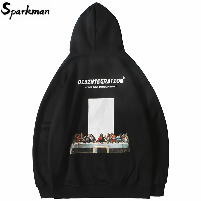 Мужская толстовка с капюшоном в стиле Харадзюку пуловер уличная одежда хип-хоп