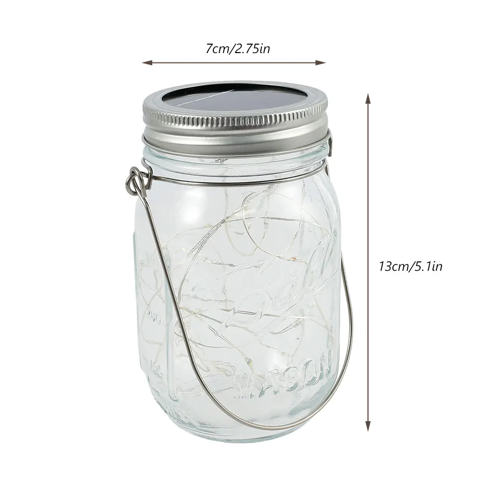 

Mason Jar LED Solar Lights LED Fairy String Light Waterproof Garden Hanging Lantern Lamp Solar Led Light Outdoor Home Decoration