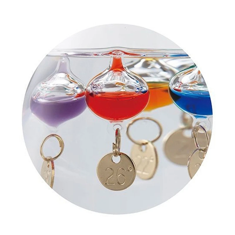 Термометр Галилео в виде капли воды бутылка с прогнозом погоды креативное