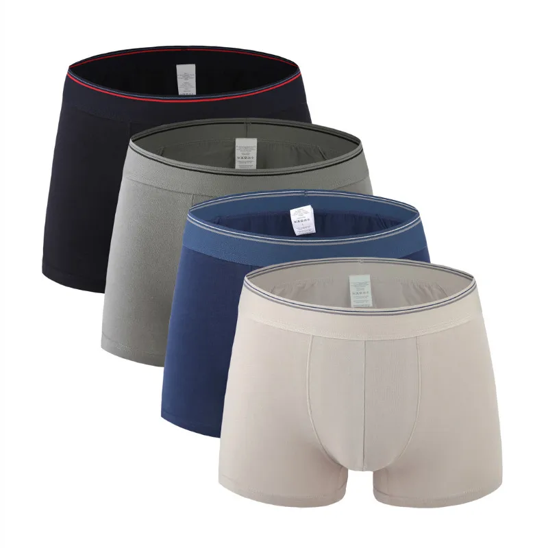 4Pcs 2425 Mix C43 4 шт./лот, мужские хлопковые трусы, новинка, модные, сексуальные, брендовые, качественные, мужские боксеры, шорты, новинка, Mr нижнее белье, мужские трусы, большие, толстые, 6XL, 8XL - Цвет: 4Pcs 2425 Mix C43