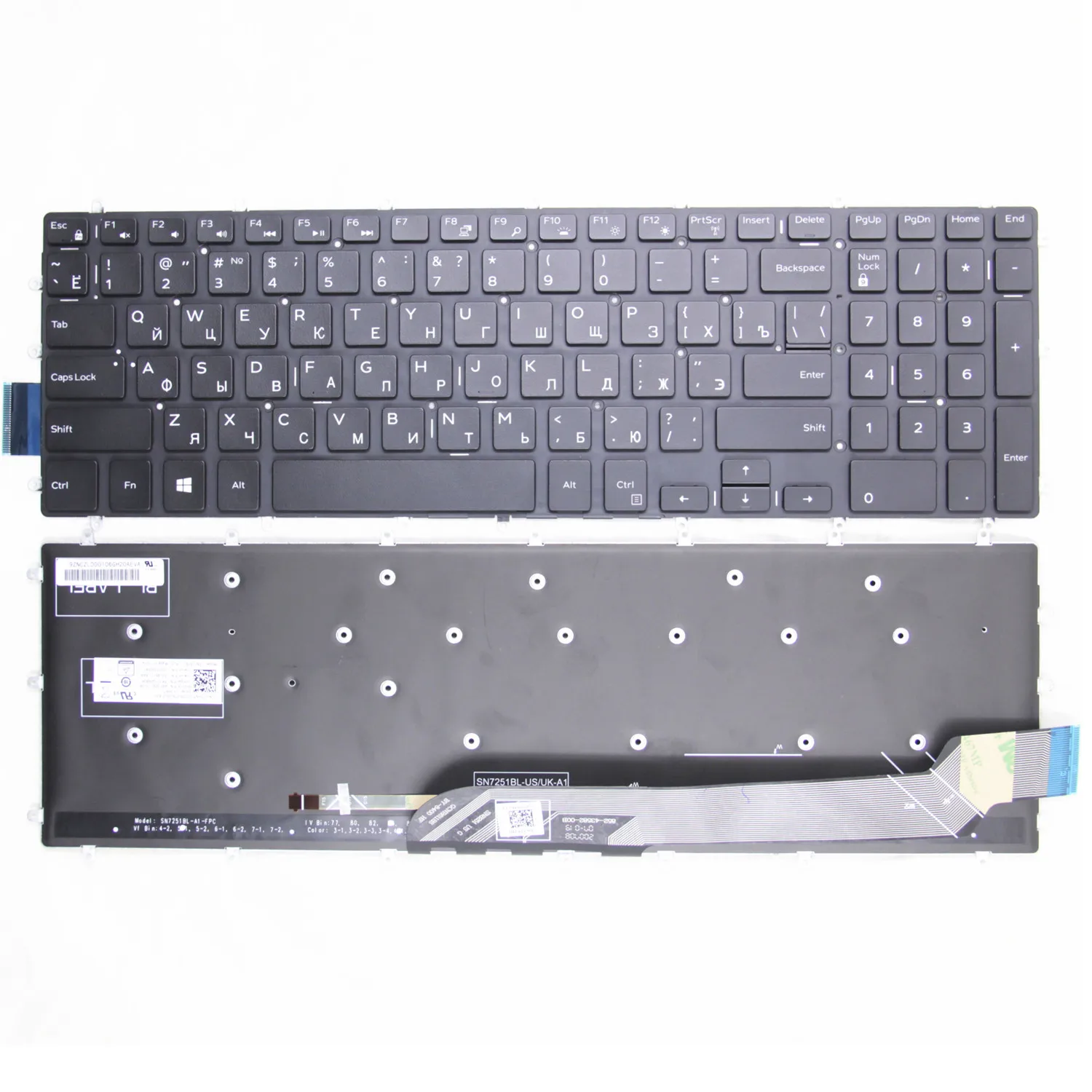 Новая Оригинальная Русская клавиатура для ноутбука Dell 5583 3572 3578 7577 G5 5590 5587 G7 7790 7580