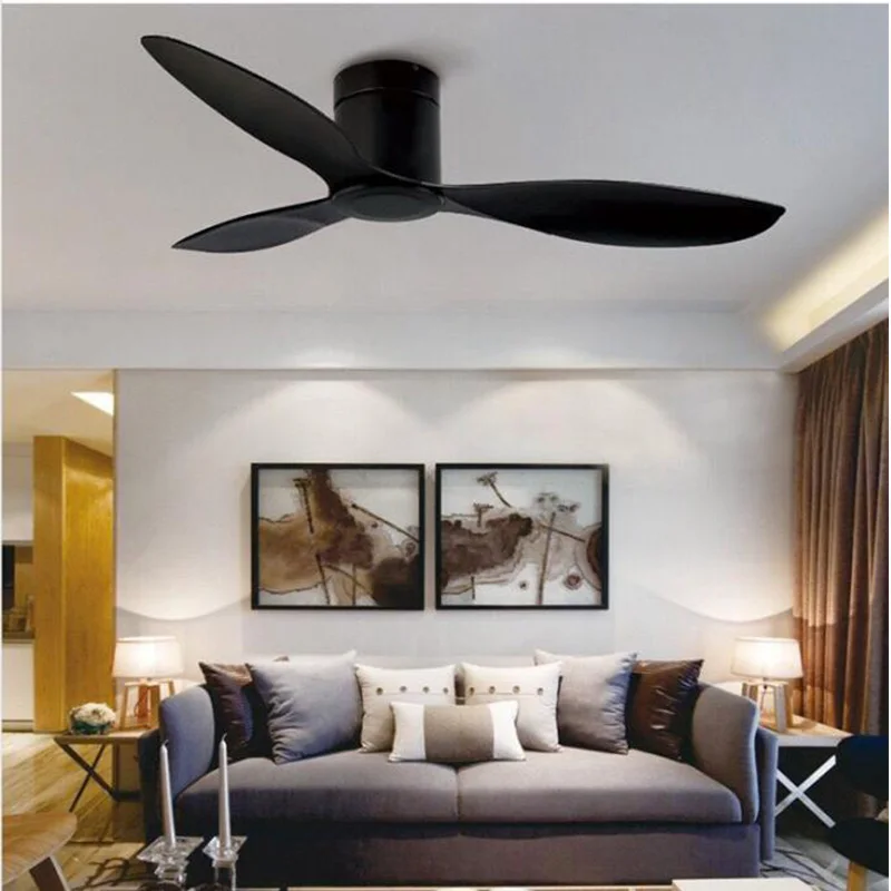 

Low Floor Modern Led Ceiling Fan With Lights Simple Without Light DC Remote Control Home Fan Ventilador De Techo 220V 110V
