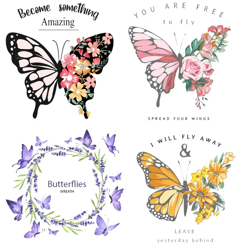 

Appliques for bows Iron-on transfers for clothing stickers for clothes Diy T-Shirt Clothing thermoadhesive patches roses