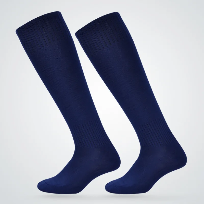 

1 Pair New Adult Football Socks Knee High Sock Thickening Towel Bottom Sports Socks Non-slip Sweat Training Soccer Solid Color