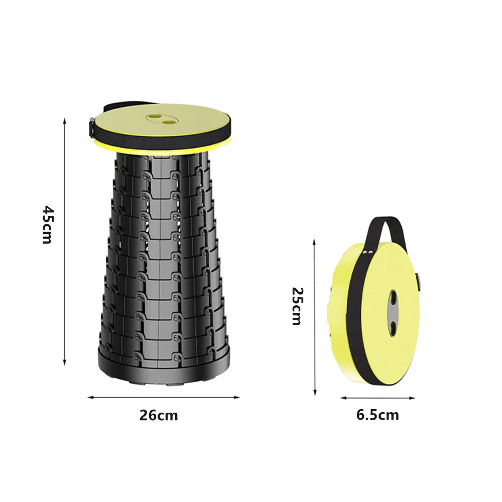 

Outdoor Telescopic Stool Retractable Chairs Portable Lounge Folding Chair Camping Convenient Fishing Foldable Plastic Stool