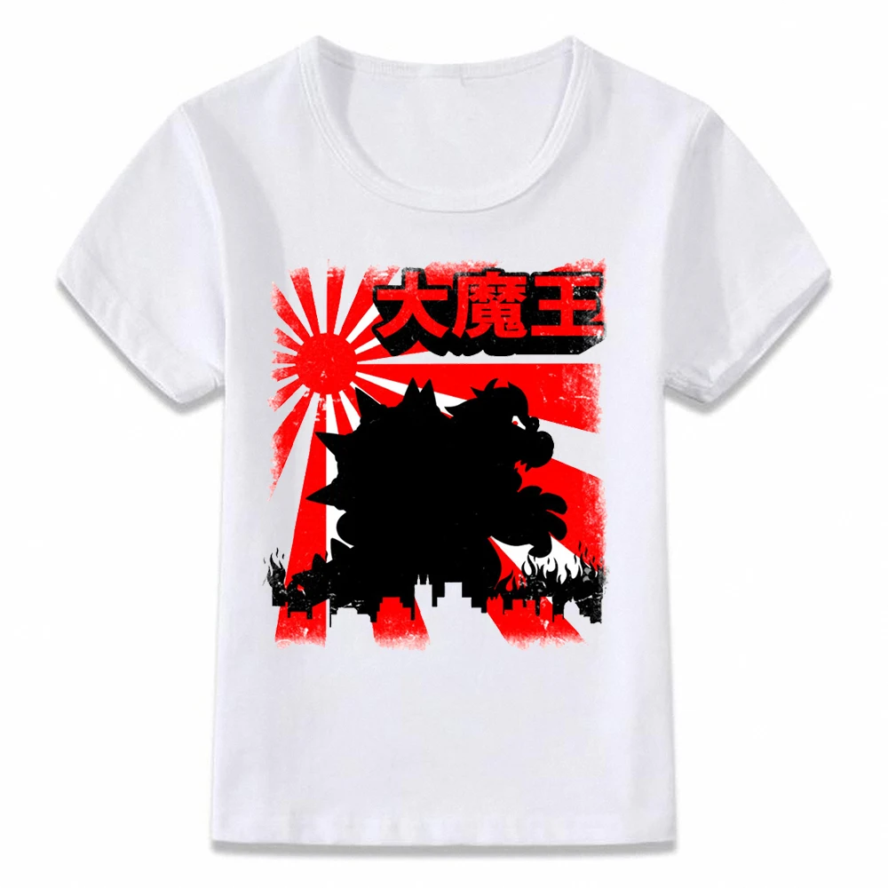 Забавная детская одежда унисекс футболка для мальчиков Bowser из Марио и девочек с