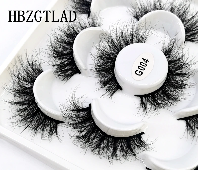 New 5 pairs Natural Long false eyelashes Bulk fake lashes makeup kit 3D Mink Lashes extension Reusable mink maquiagem |
