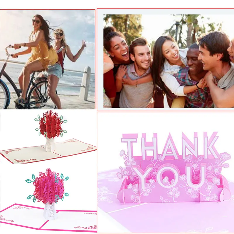 3D Поздравительные открытки-приглашения на свадьбу для матери и дочери годовщина