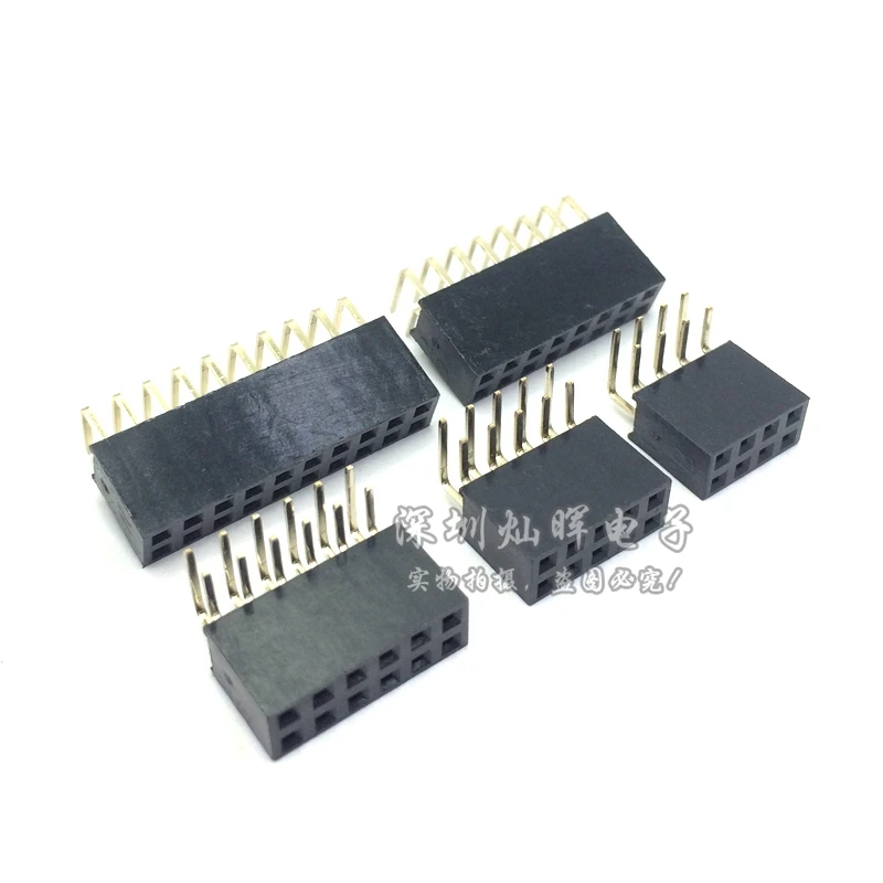 2 54 мм R/A двухрядный женский ~ 40P печатная плата правый угол штыревой разъем Pinheader