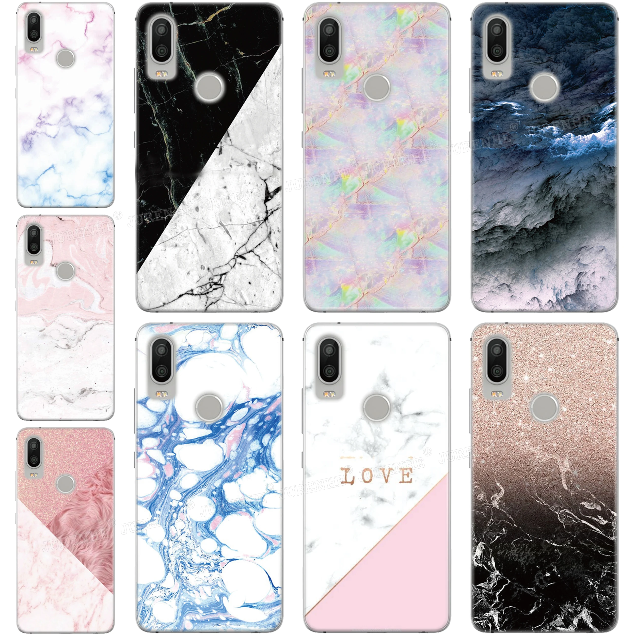 

Colorful Marble Phone Cover Case For BQ Aquaris X2 X Pro U U2 Lite V X5 E5 M5 E5s C VS Vsmart JOY Active 1 Plus 5035 5059 Fundas