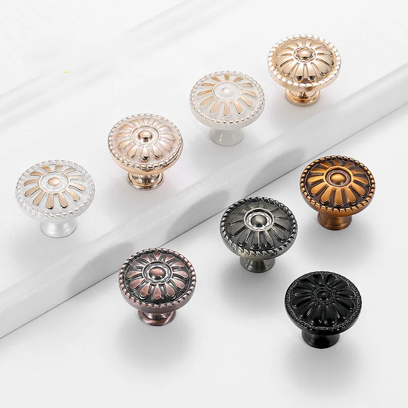 JD Европейский стиль ретро ручка ящика с одним отверстием круглая аксессуары для