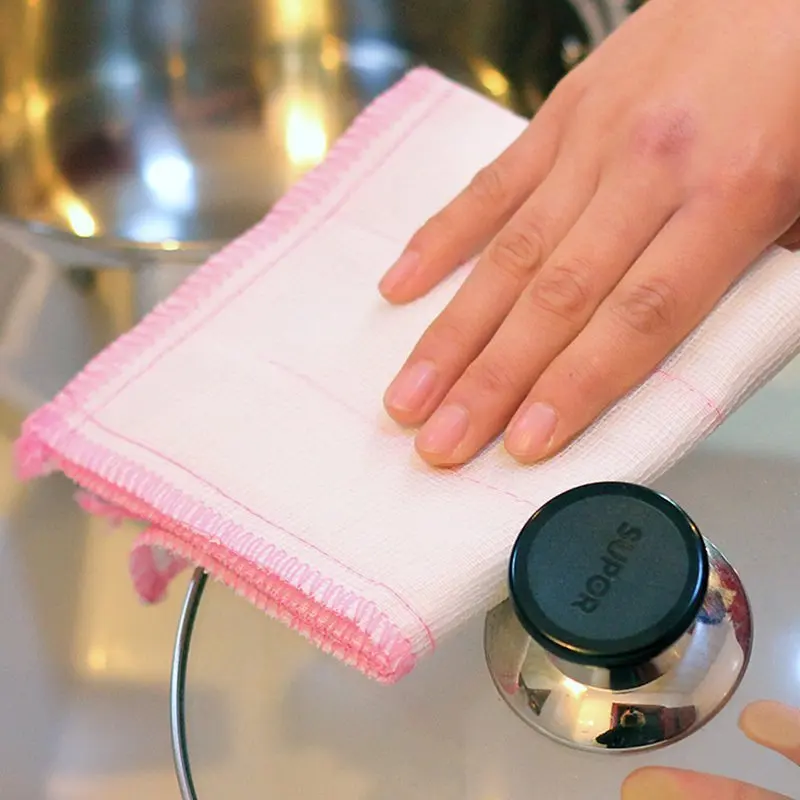 5 Слои хлопчатобумажной пряжи поглощение воды для мытья посуды кусочком ткани