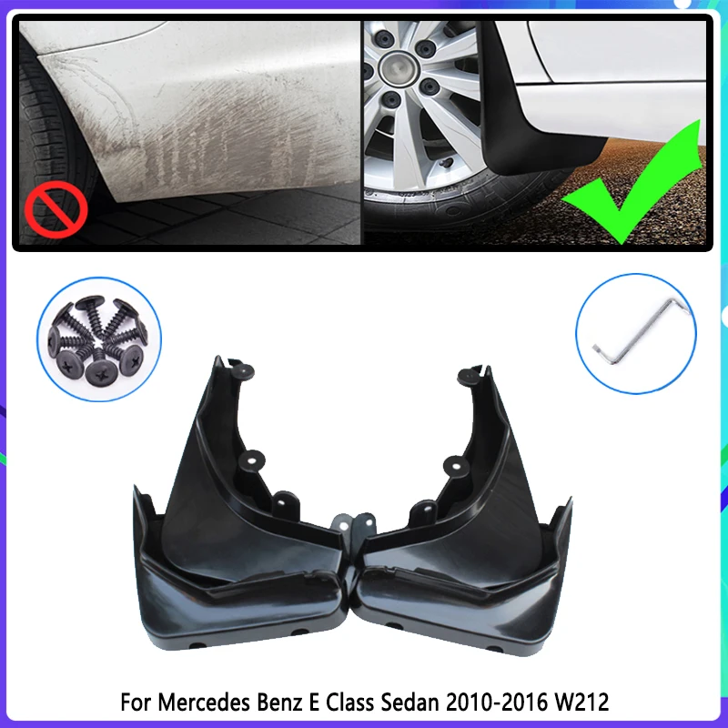 Car Mud Flaps for Mercedes Benz E Class Sedan W212 2010~2016 2012 2013 2014 2015 Mudguard Splash Guards Fender Auto Accessories |