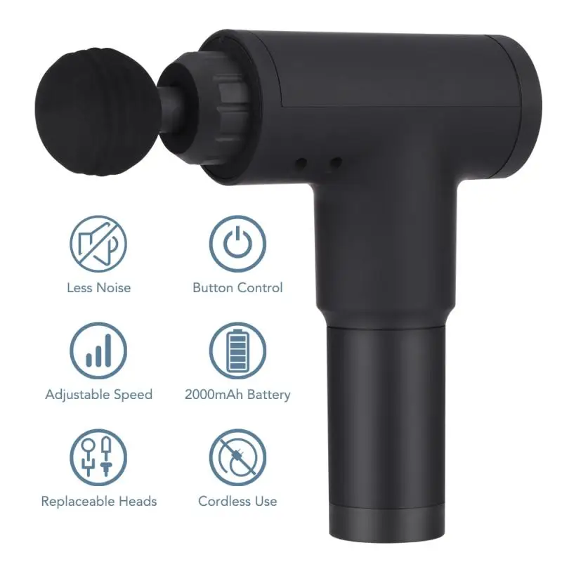 

1200-3300r/min Muscle Massage Gun Deep Tissue Massager 60Hz High Frequency Stimulation Exercising Muscle Pain Relief Body