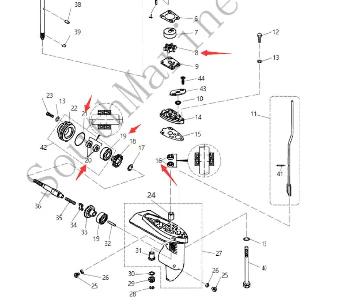 

F4-03060000 F4-03000027 GB/T276-6004C2 F4-03050002 JISB2401-P48 for Parsun HDX F4 F5 outboard motor 4-stroke