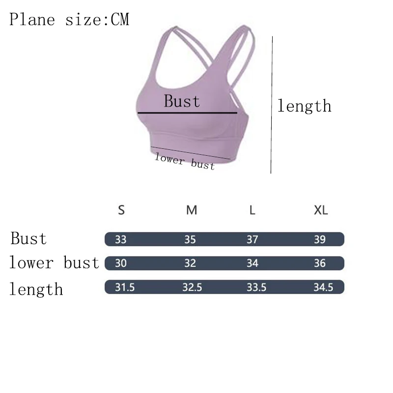 

Sports Bra Back Cross Yoga Bra Push Up Shockproof Fitness Gym Fitness Bras Crop Tops Women Plain Yoga Workout Bras
