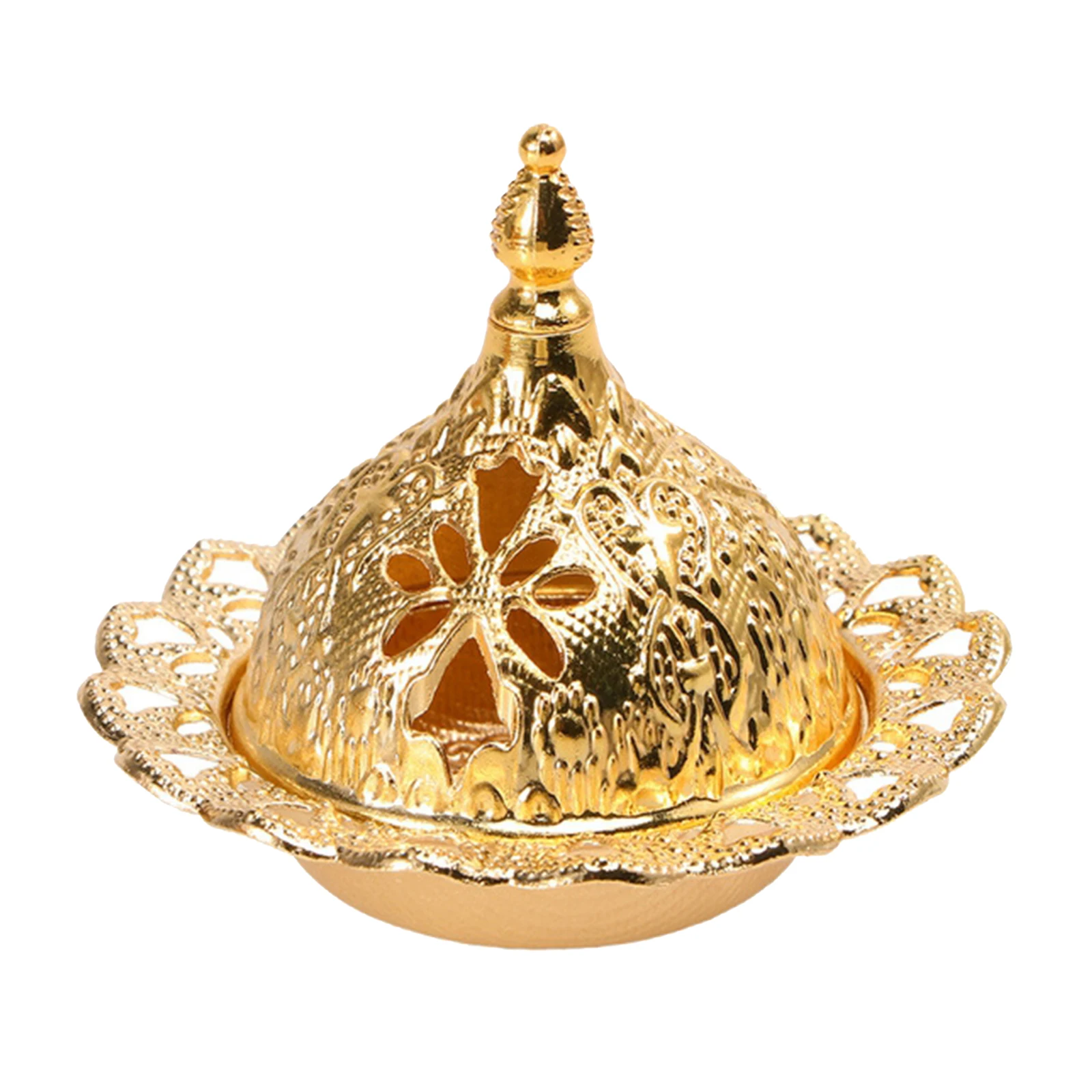

Alloy Mini Incense Cone Burner Holder Waterfall Backflow Censer Temple Decor