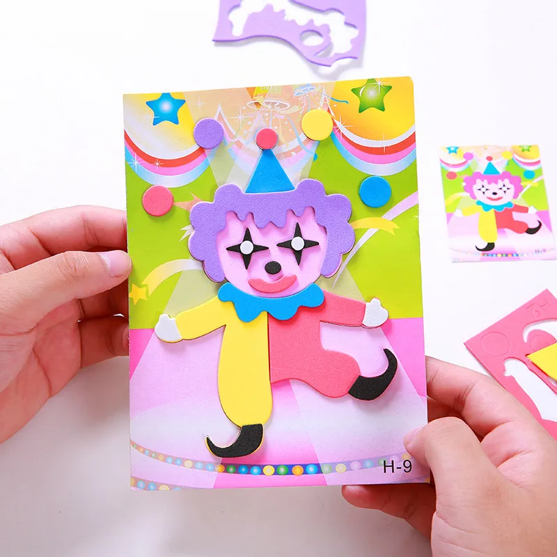 BalleenShiny 10 шт./компл. Детские DIY 3D игра-головоломка наклейка s детские развивающие игрушки наклейка в форме животных обучающая детская игрушка для подарка