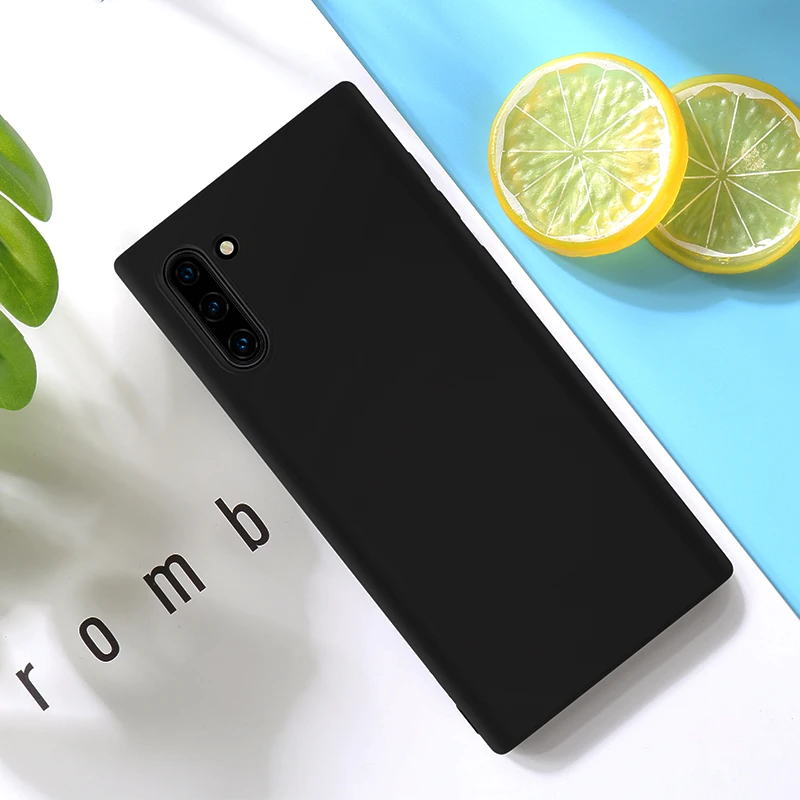 For Samsung Galaxy Note 10 plus Case Liquid Silicone Rubber Super fiber smooth all inclusive Note10 5g Back cover |