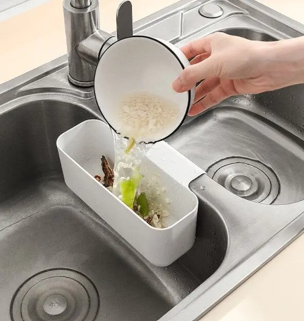 

Sink Drain Strainer Basket Kitchen Food Waste Leftovers Food Catcher Garbage Corner Sink Strainer