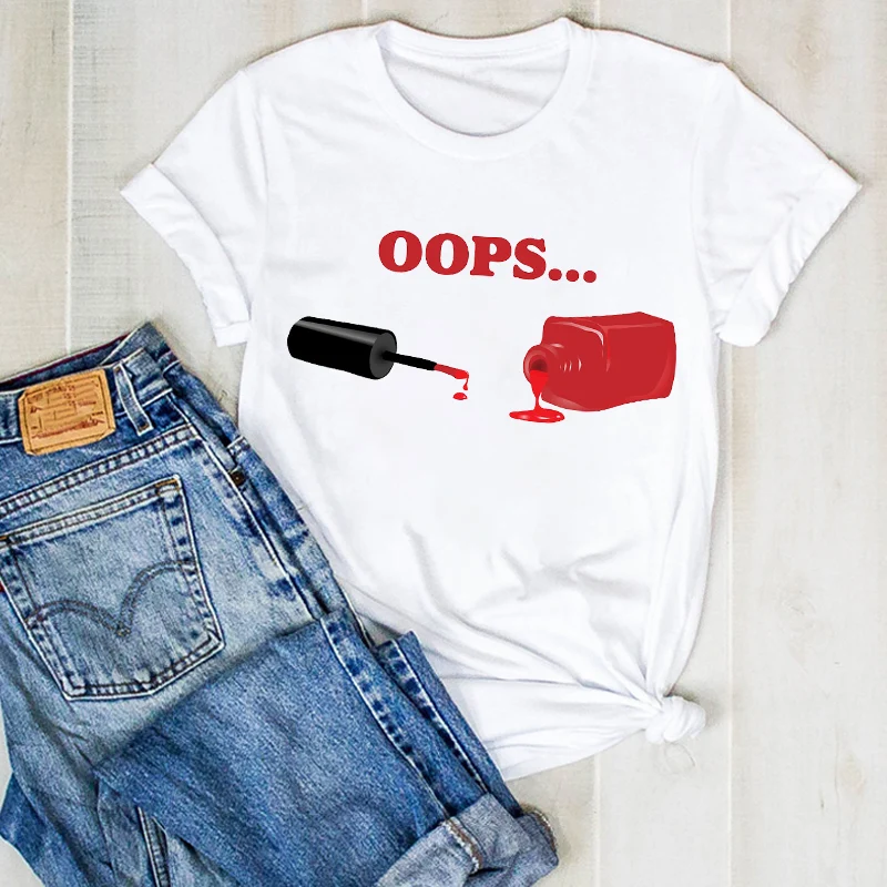 

Women Lady Fingernail Fashion Love Kawaii Lady Ladies Summer T Tee Tshirt Womens Female Top Shirt Clothes Graphic T-shirt