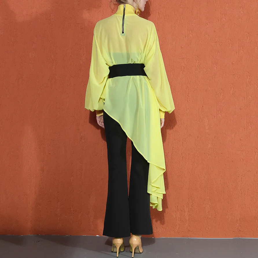 Женская шифоновая блузка с длинным рукавом летучая мышь| |