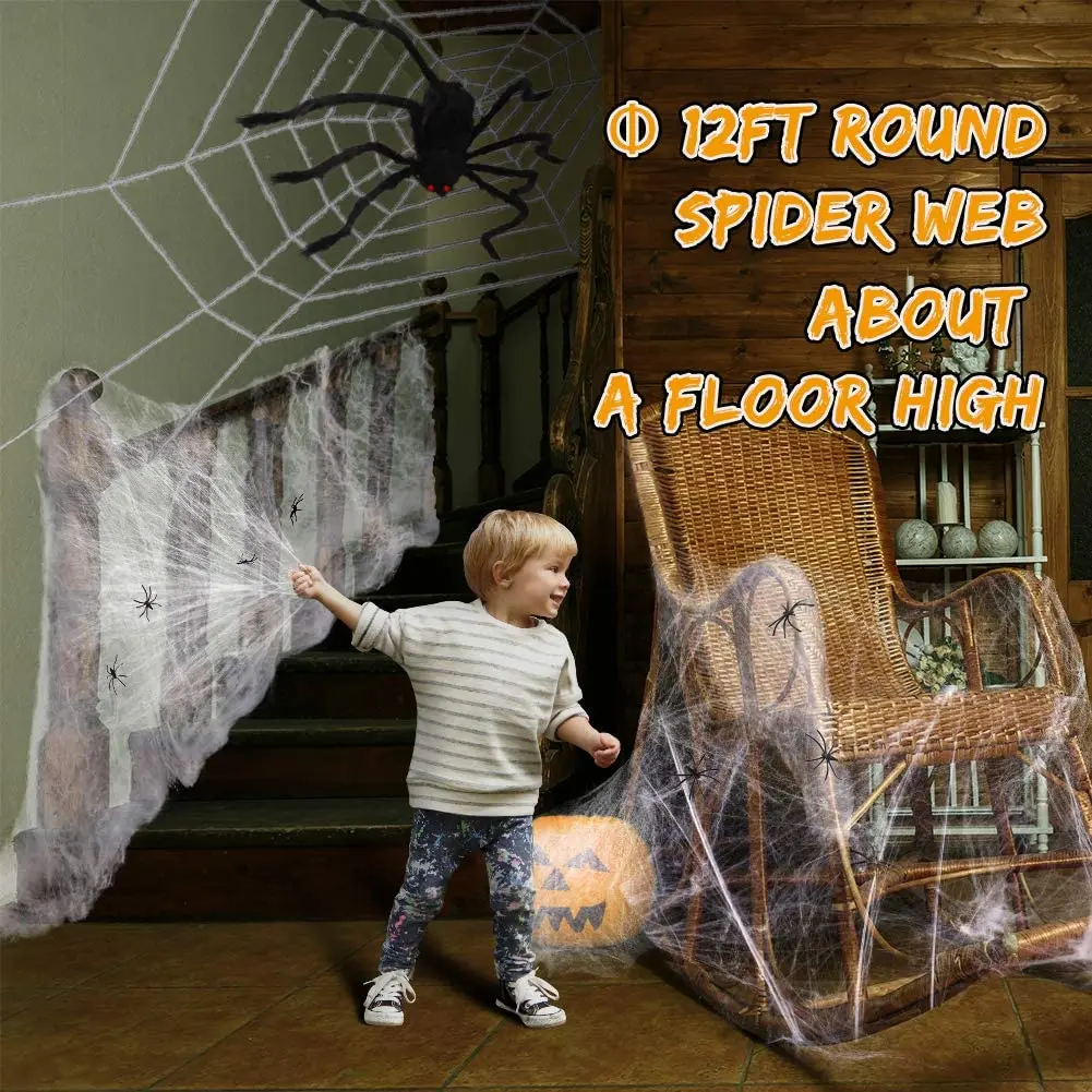 

Outdoor Halloween Decorations Spider Webs Halloween Spider Decorations Outdoor Indoor Giant Spiders Web Decoration